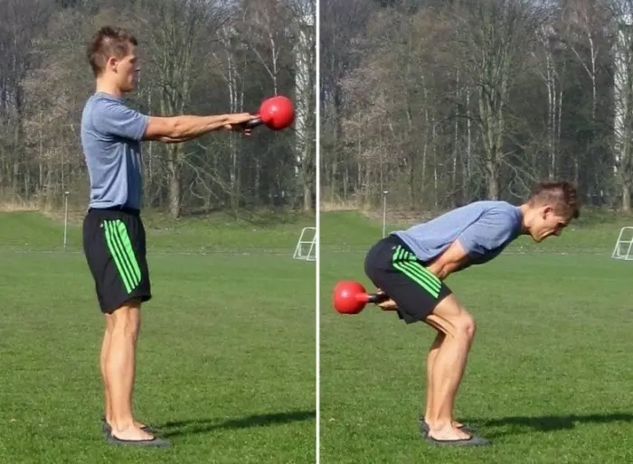 Kettlebell-Swing, Start- und Endposition